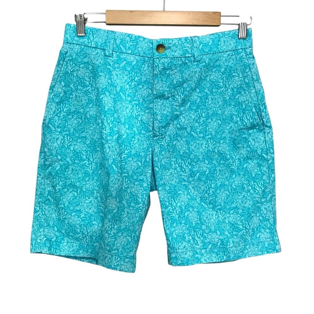 Vineyard Vines Shorts Men’s Size 30 Blue Turtle Print Breaker Short 8.5” Inseam